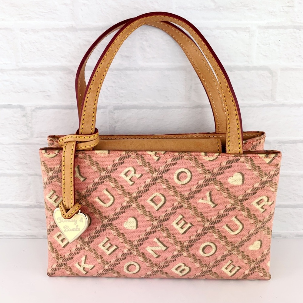 Vintage Y2K Dooney & Bourke Mini Tote Bag Pink/Multi